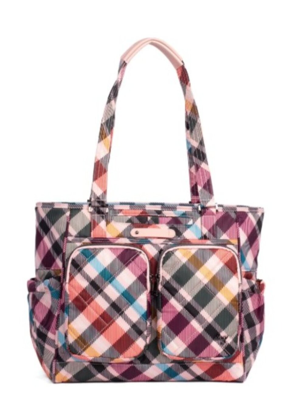 Lug Trotter Tote Bag Pink Plaid
